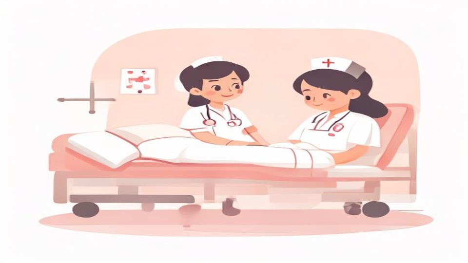 アンギオ検査後の患者を観察する看護師のイメージ