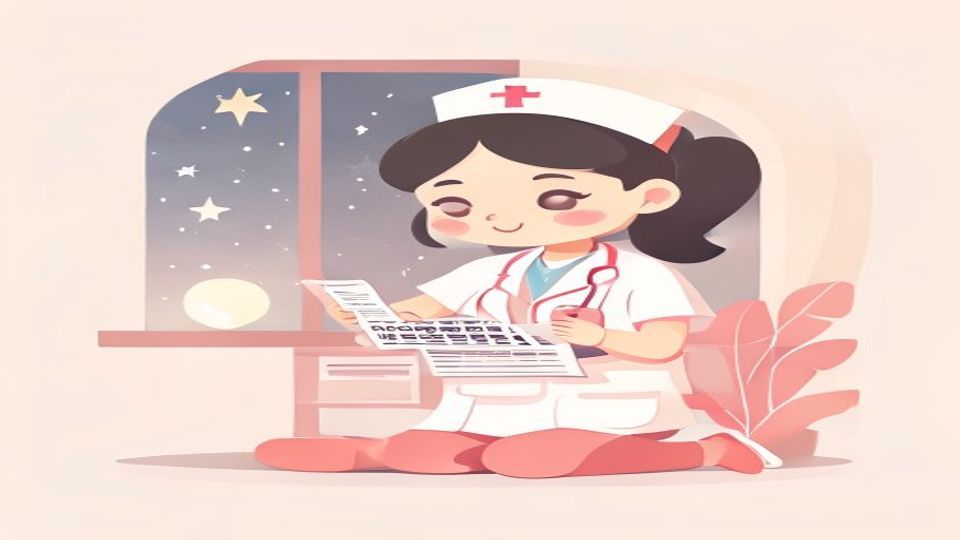 給与明細を確認しながら夜勤手当の内訳を確かめる看護師のイメージ