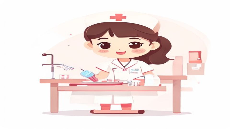 導尿の準備をする看護師のイメージ
