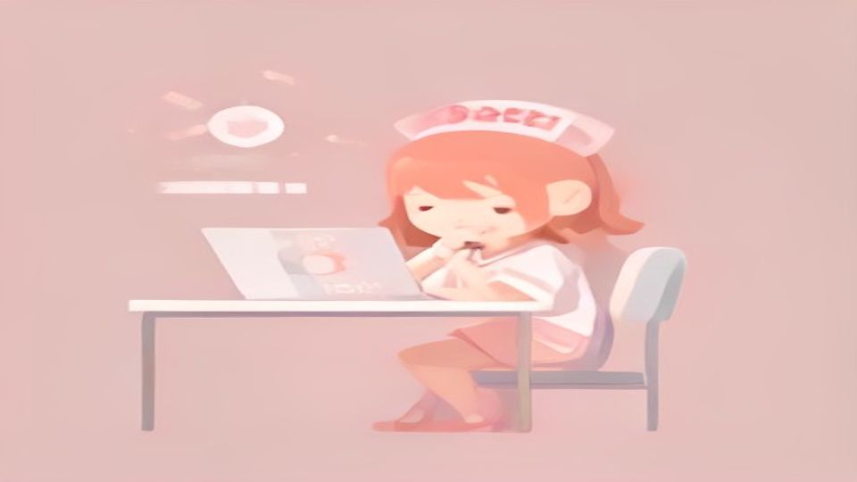 愛知県庁を背景に採用試験の案内を確認する保健師のイメージ